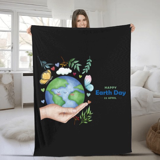 Earth Day Fleece Blankets