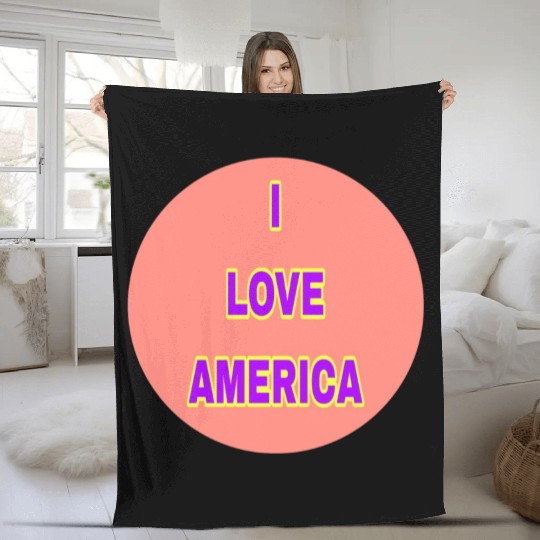 I LOVE AMERICA SUPER QUALITY Fleece Blankets