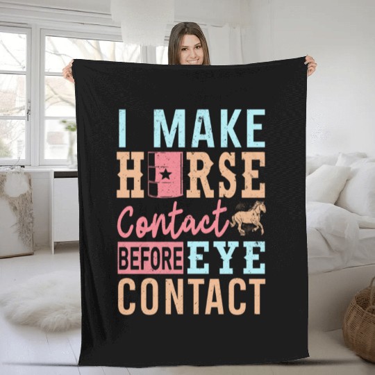 Funny Barrel Racing Fleece Blankets