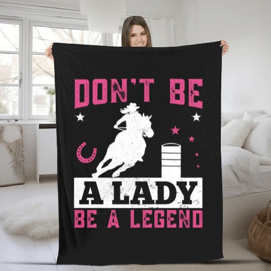 Lady Legend Horse Riding Barrel Racing Fleece Blankets