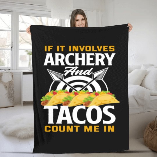 Archery Tacos Fleece Blankets