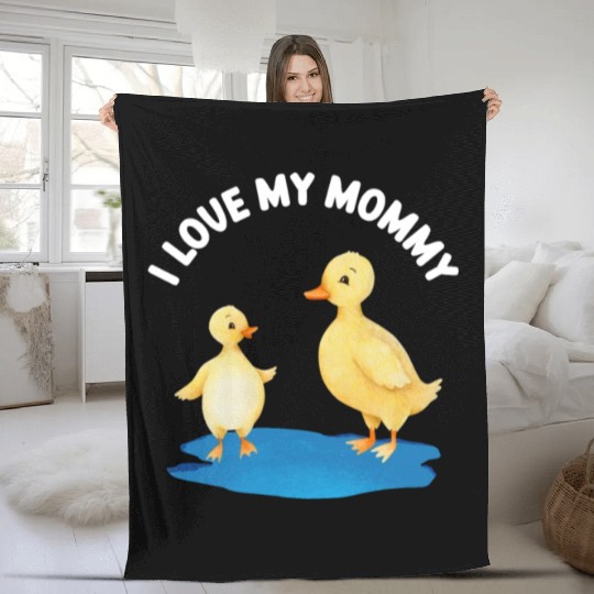 Duck And Duckling Mother's Day For Kids And Adults Fleece Blankets