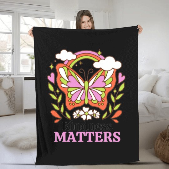 Kindness Matters, spring Fleece Blankets