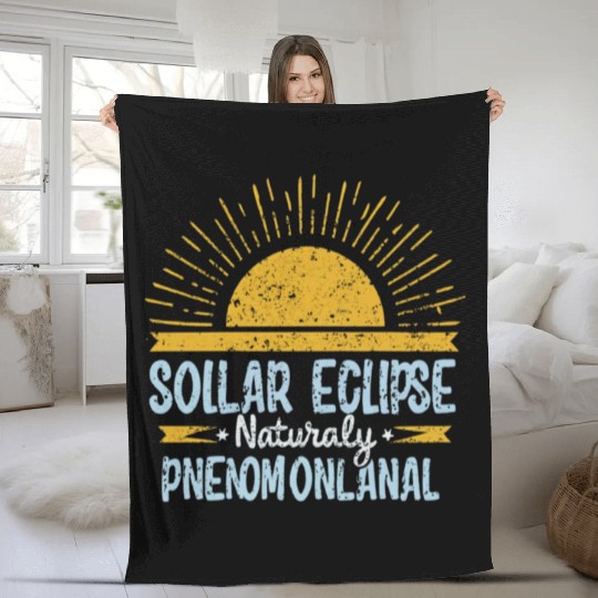 Solar Eclipse 2024 Naturally Phenomenal Fleece Blankets