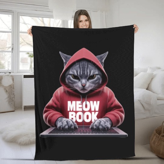 Meow Book Magic Fleece Blankets