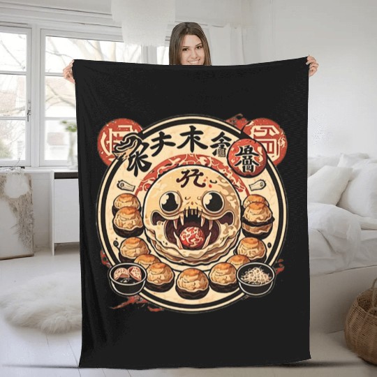 Takoyaki Attack Fleece Blankets