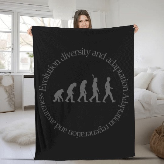 evolution diversity and adaptation Fleece Blankets