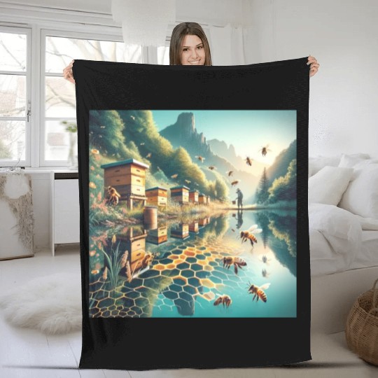 Honey Harvest Reflections Sweet Nectar Fleece Blankets