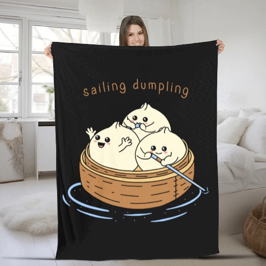 Happy Sailing Dumpling Fleece Blankets