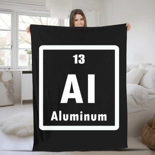 Aluminum - Al Periodic Table of Elements Science Fleece Blankets