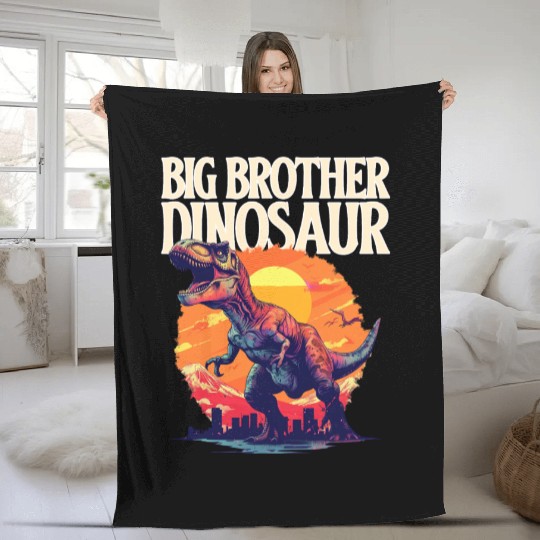 Big Brother Dinosaur Fleece Blankets