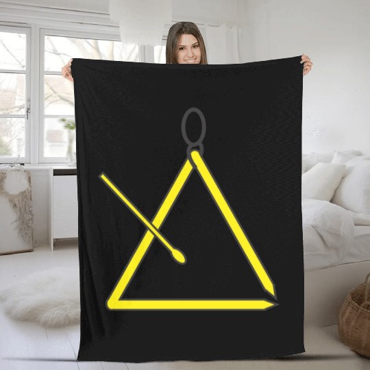 Triangle music instrument for orchestra Fleece Blankets