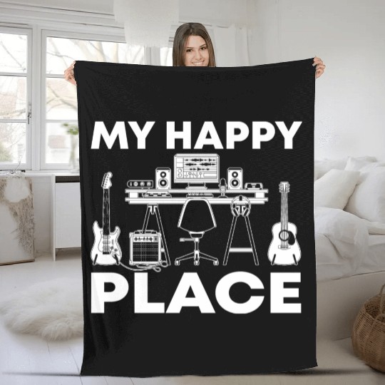 Funny Music Producer Sound Engineer Fleece Blankets