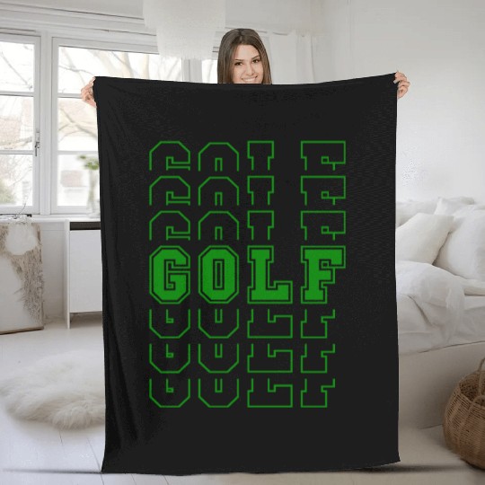 Golf Sport Multi Word Style Fleece Blankets