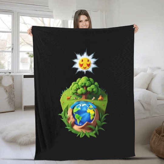 Every Day is Earth day Fleece Blankets