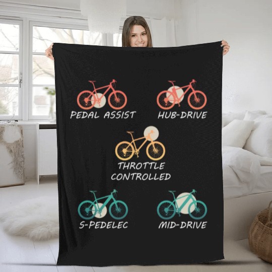 Various Enduro Motocross Motorcycle Types Fleece Blankets