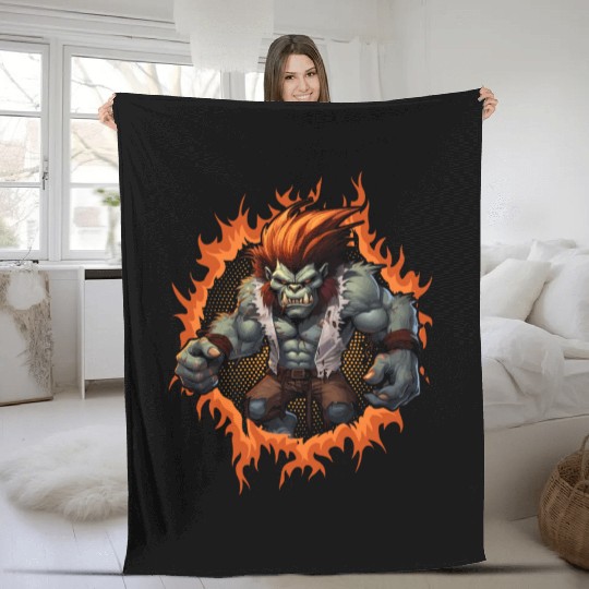 Zombie King Gorilla Fleece Blankets