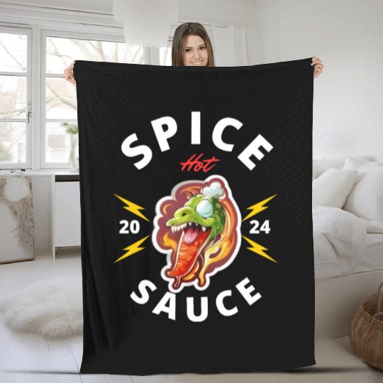 Hot Spice lover Sauce chili pepper Fleece Blankets