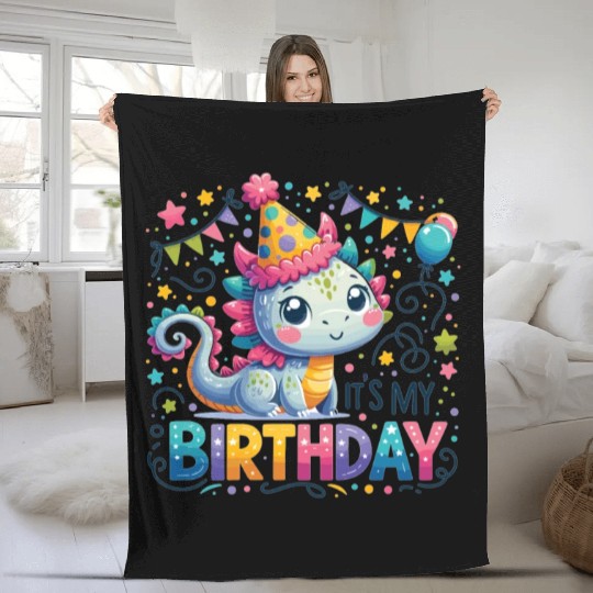 Its My Birthday Sweet Birthday Dragon Fleece Blankets