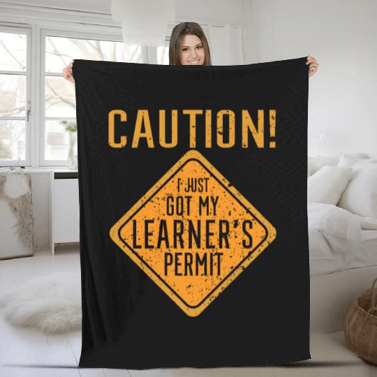 I just got my learner's permit funny girl driver Fleece Blankets