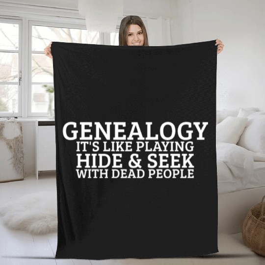 Genealogy Genealogist Ancestry Lineage Genealogy Fleece Blankets