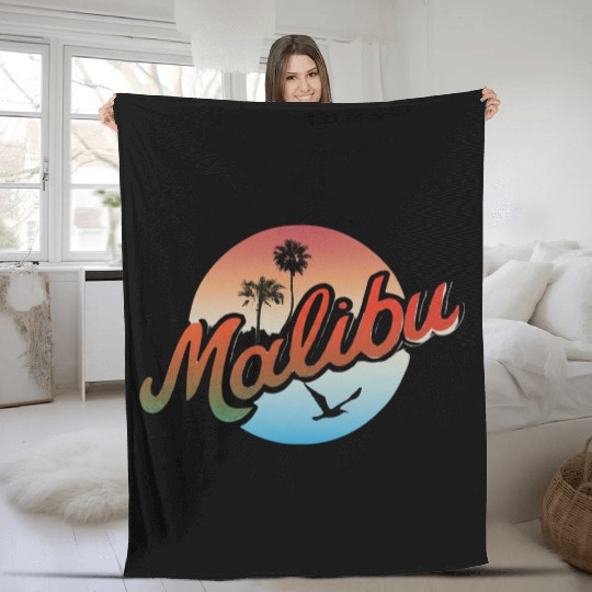 Malibu gradient Fleece Blankets