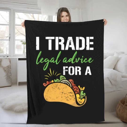 Tacolover law student lawyer Fleece Blankets