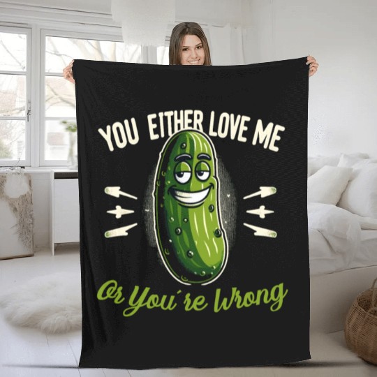 Pickle Lover Funny Pickle Dill pickle Pickled Fleece Blankets