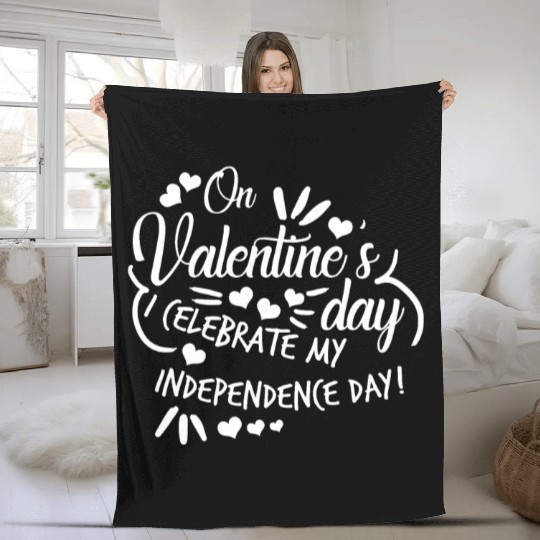 Valentine's Day Independent Single Fleece Blankets