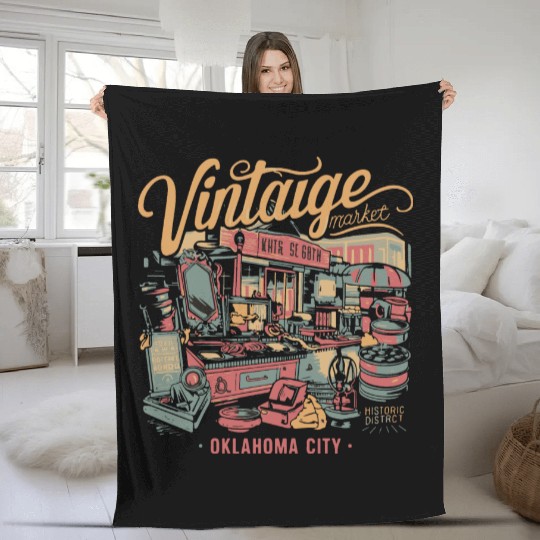Vintage Market Days of Oklahoma City 2024 Fleece Blankets