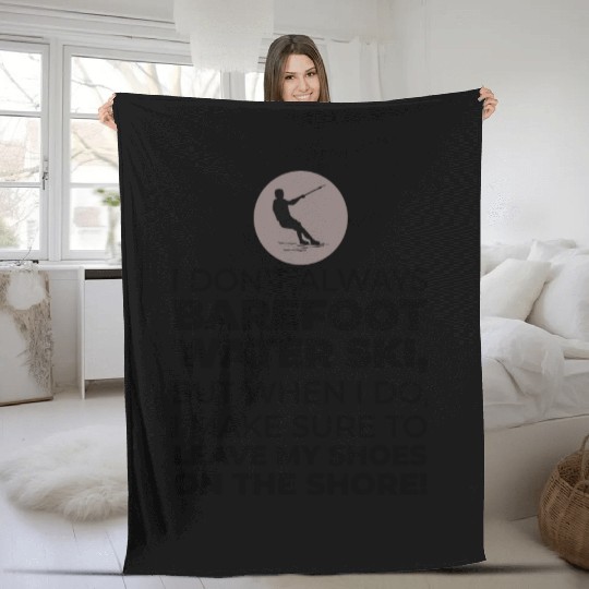 Barefoot Water Skiing Extreme Sports Barefooting Fleece Blankets