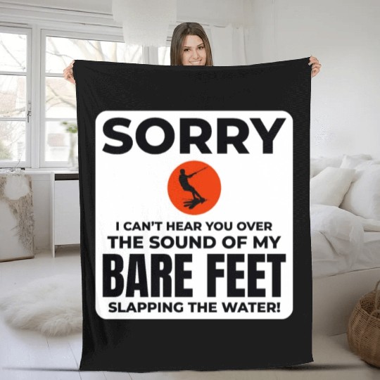 Barefoot Water Skiing Extreme Sports Barefooting Fleece Blankets