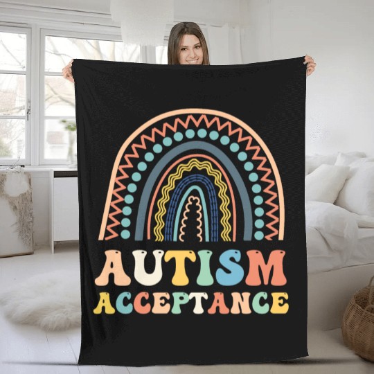 Acceptance Special Education Teacher Funny Fleece Blankets