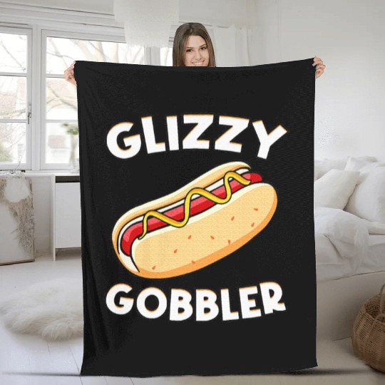 Hot Dog Glizzy Gobbler Number One Gladiator Fleece Blankets