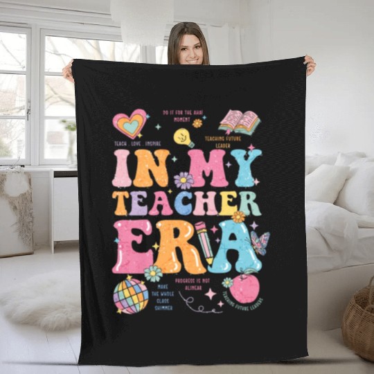 In My Teaching Era Teacher Appreciation Fleece Blankets