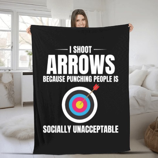 Archery Targets Archer Bullseye Shooting Sport Fleece Blankets