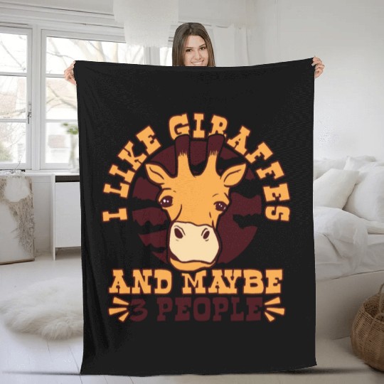 Like Giraffes And Maybe 3 People African Fleece Blankets