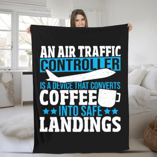 Air Traffic Aviation Runway Air Traffic Fleece Blankets