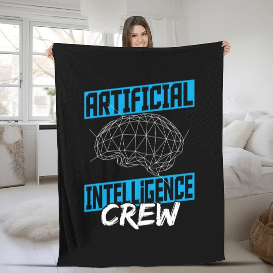 Robot AI Robot Engineer Robotics Engineers AI Fleece Blankets