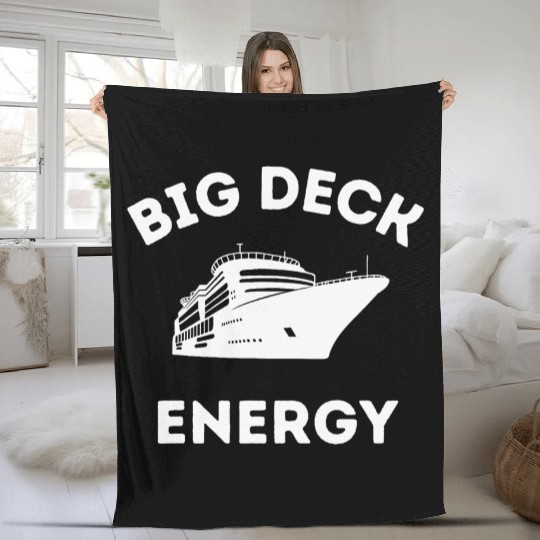 Cruise Ship Big Deck energy Fleece Blankets