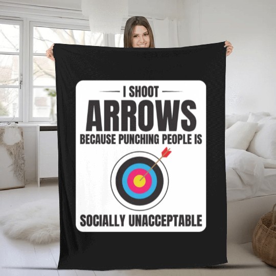 Archery Targets Archer Bullseye Shooting Sport Fleece Blankets