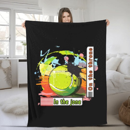 Typography tennis design Fleece Blankets