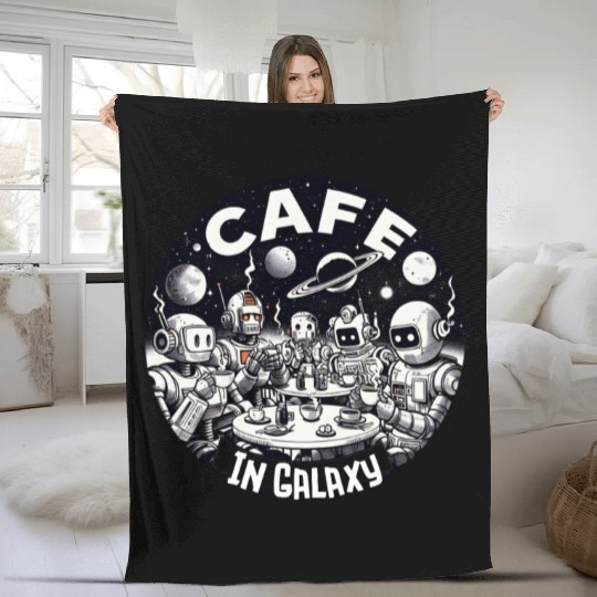 Galaxy Cafe Fleece Blankets