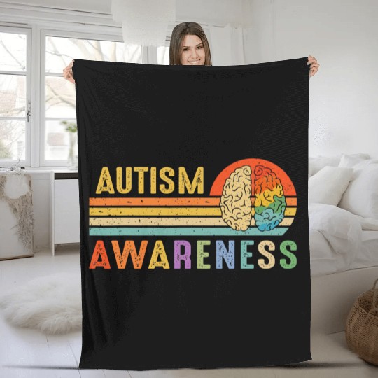 World Autism Awareness Neurodiversity Autistic Fleece Blankets