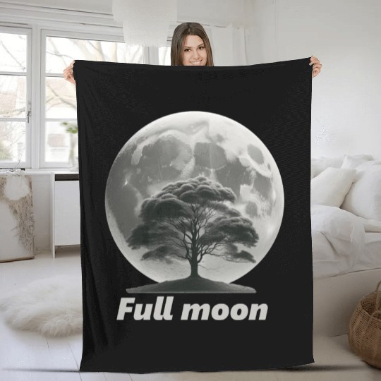 Full moon Fleece Blankets