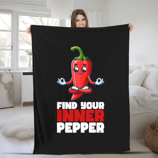Find Your Inner Pepper Motivational Fleece Blankets