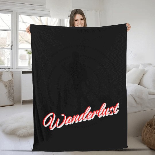 Wanderlust Solo Travel Fleece Blankets