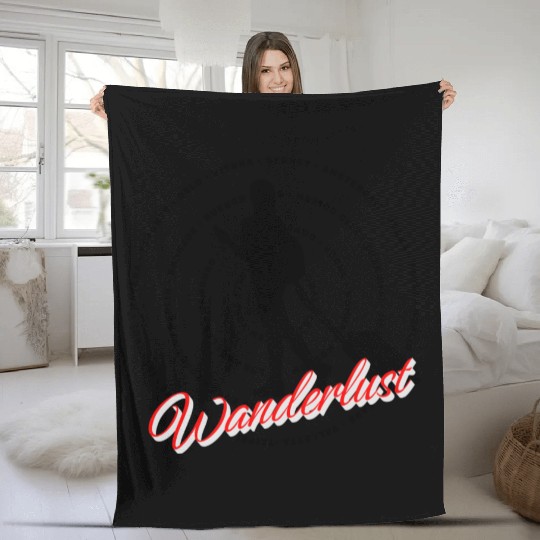 Wanderlust Solo Travel Fleece Blankets
