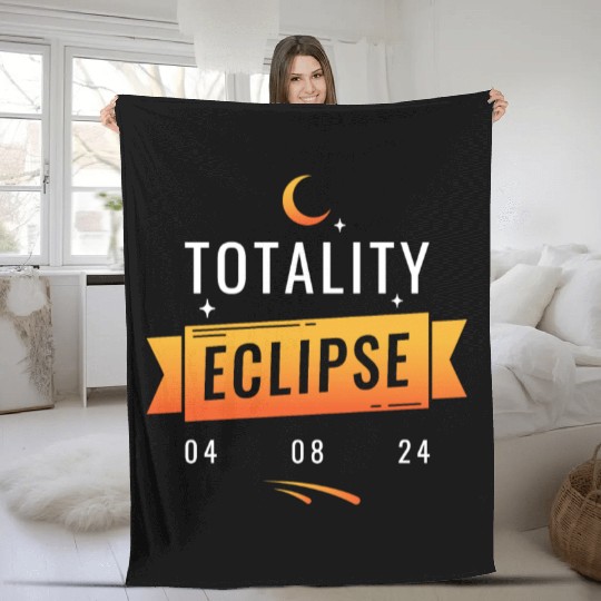 Eclipse Viewing Team solar eclipse 2024 Fleece Blankets