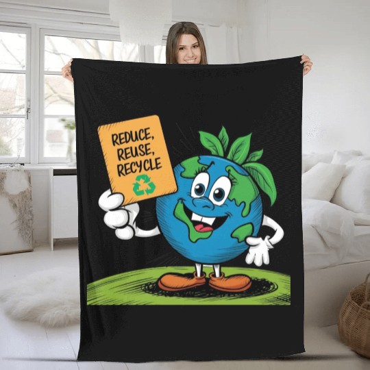 Reduce, Reuse, Recycle Earth day - April 22 Fleece Blankets